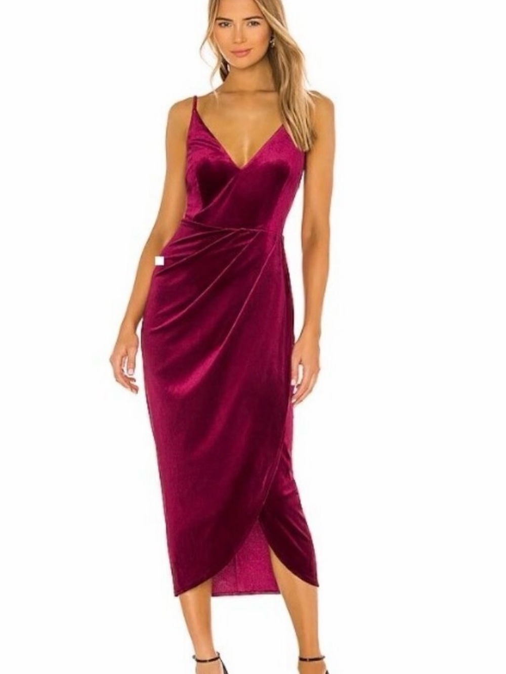 Yumi Kim Felicity Fuschia Stretch Velvet Dress S